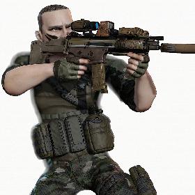Rigged PBR Game Ready Male Soldier Hunter Militant  Paramilitary (Several Color Options)